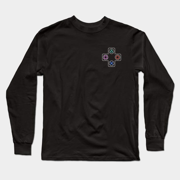 Playstation Controller Long Sleeve T-Shirt by Artevak